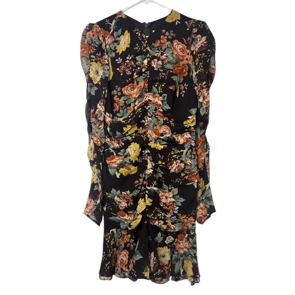 Veronica Beard Hedera Dress Silk Women’s Size 4 Oxblood Multi Floral NWT Dress